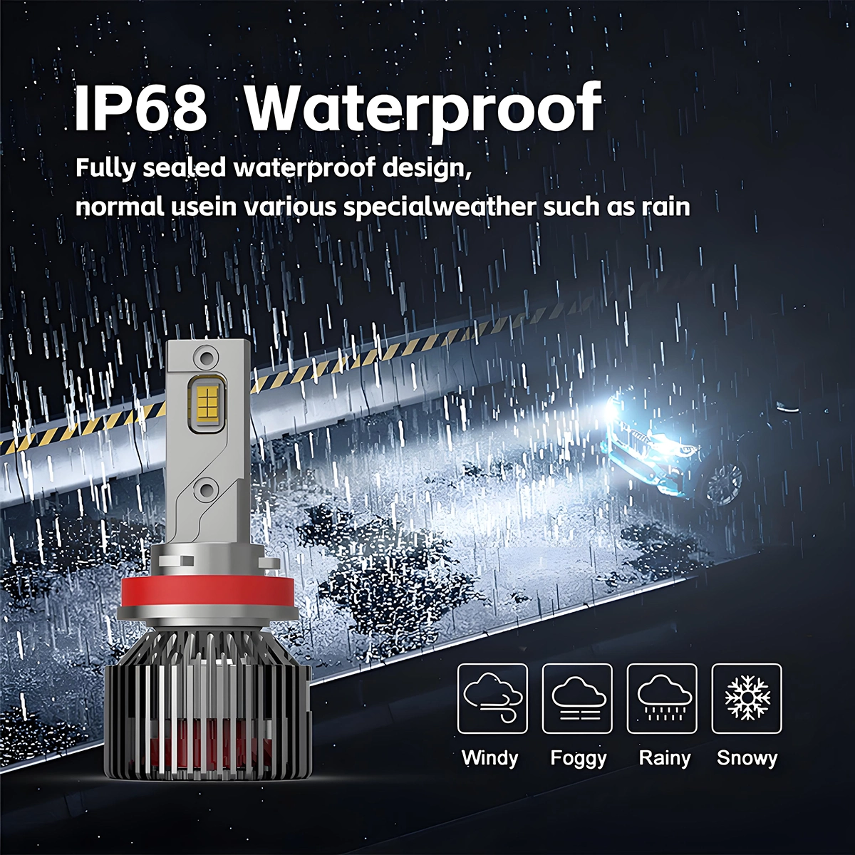 Waterproof High-Power High-Lumen LED Car Lights